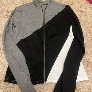 Gray and Black Zip-Up Jacket